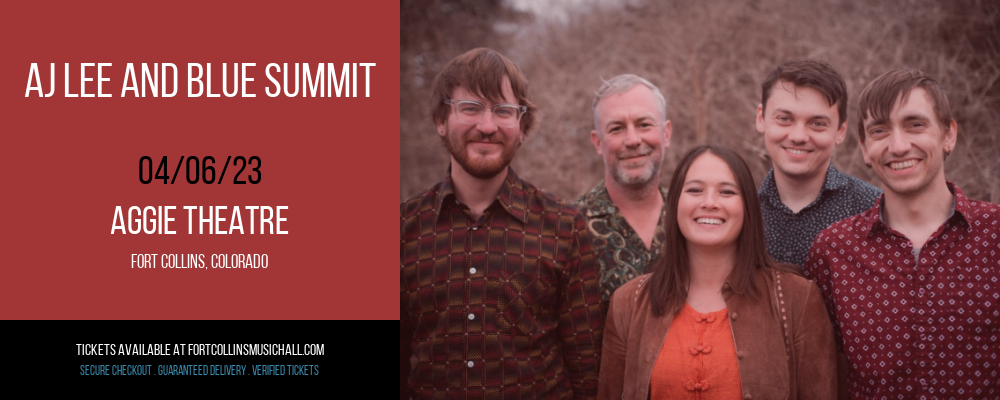 AJ Lee and Blue Summit at Aggie Theatre tickets AJ Lee and Blue Summit at Aggie Theatre