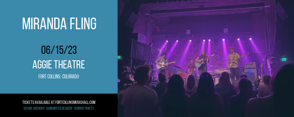 Miranda Fling at Aggie Theatre tickets Miranda Fling at Aggie Theatre