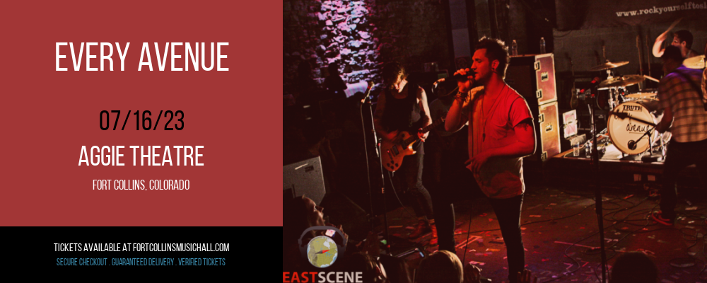 Every Avenue at Aggie Theatre tickets Every Avenue at Aggie Theatre